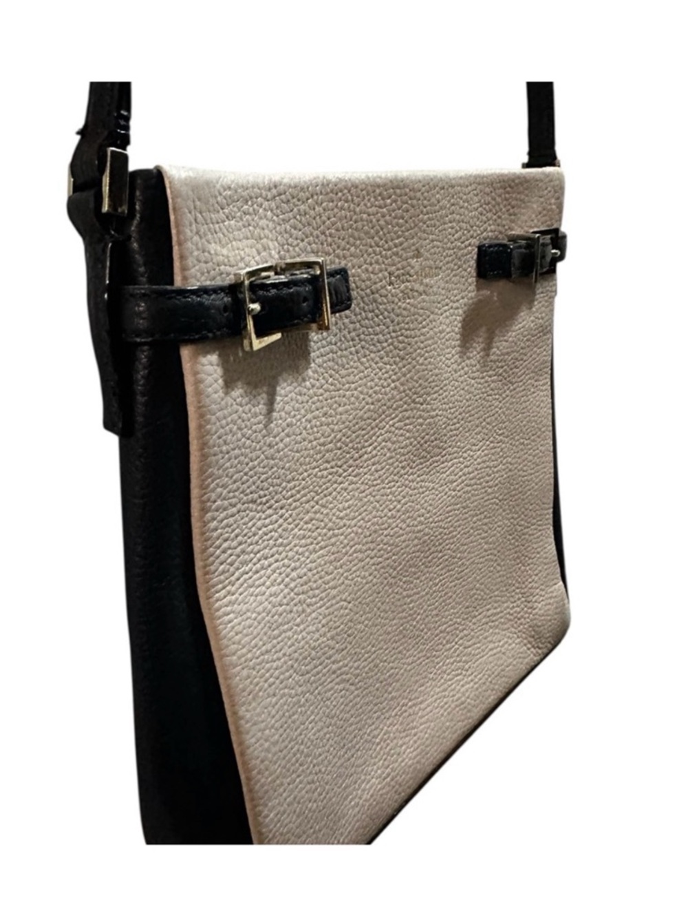 kate spade Two-Tone Pebbled Leather Crossbody in Cream and Black - Picture 4 of 8